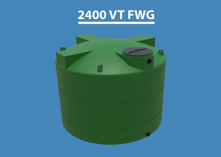 2400 Gallon Fresh Water Storage Manufactured with FDA Approved Resin assures the tank is drinking water safe.