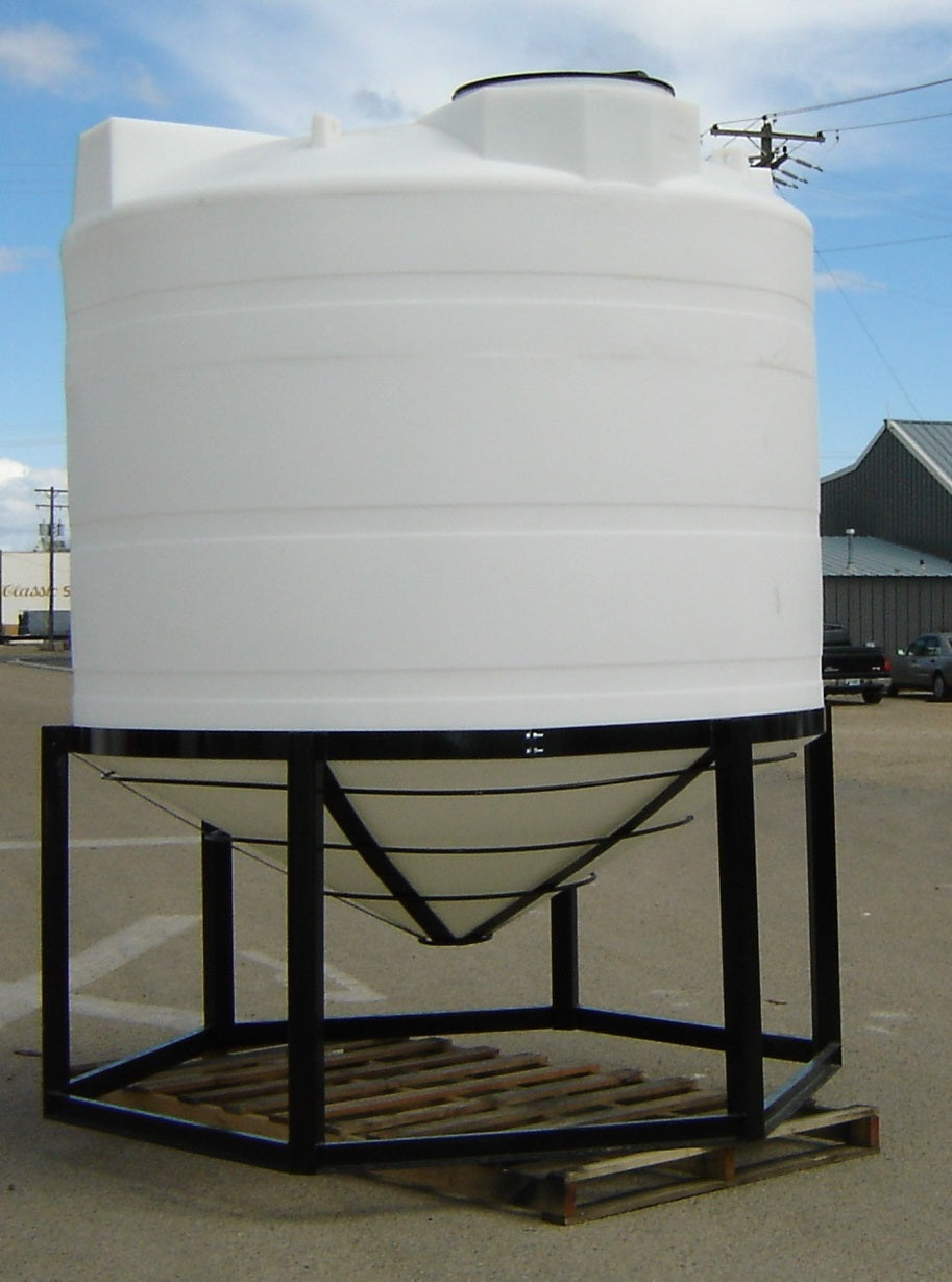 2000 gallon cone bottom tank and stand