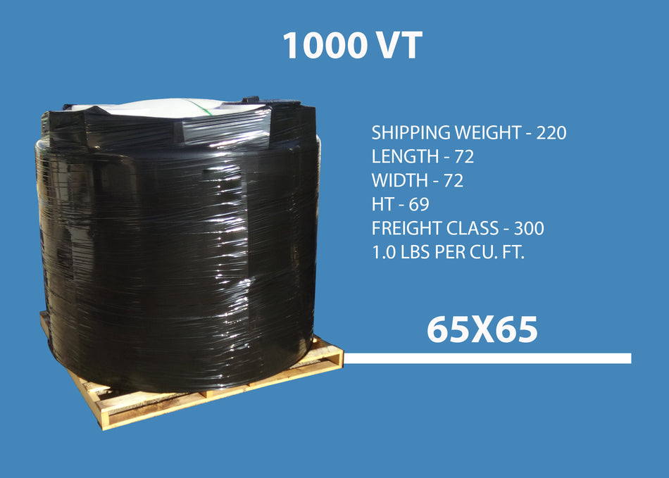 1000 Gallon Vertical Tank Heavy Duty (HDPE)