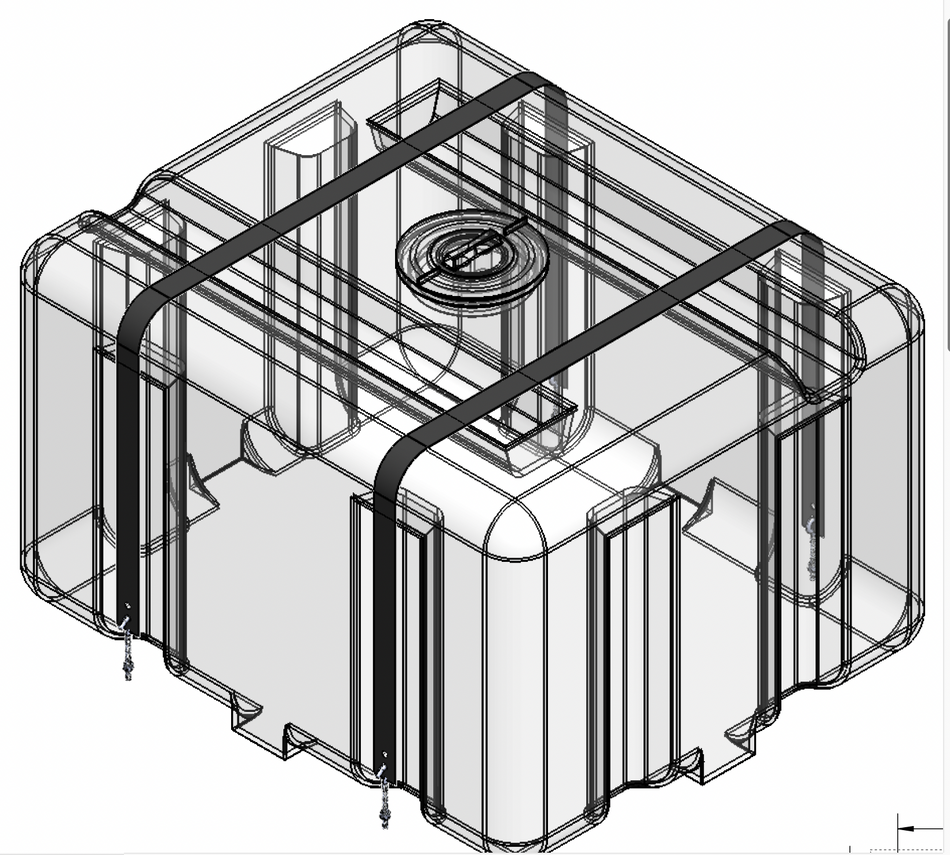 500 Rectangular Tank Hold Down Band Set